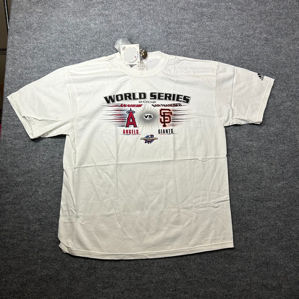 Anaheim‎ Angels & San Francisco Giants Adidas MLB T-Shirt Men's White - XL NWT
